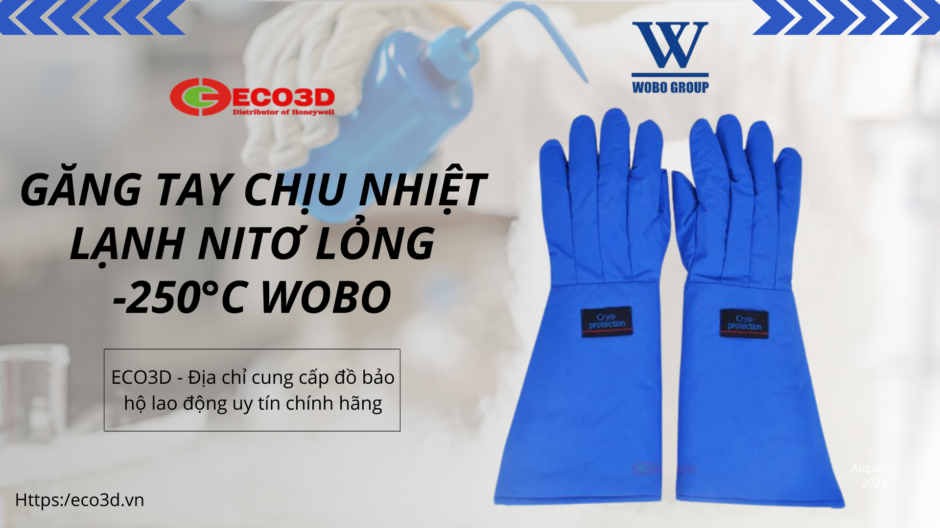 Găng Tay Chịu Nhiệt Lạnh Nitơ Lỏng -250°C WOBO | E